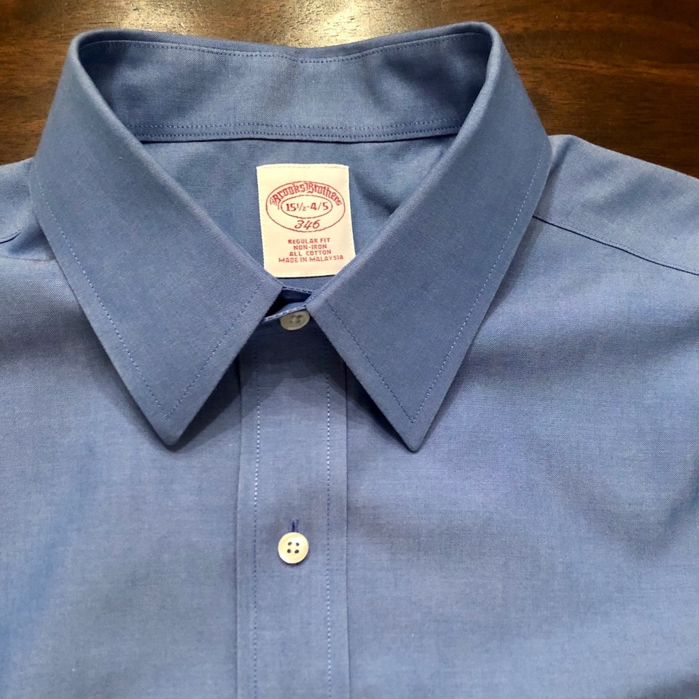 Brooks Brothers French Blue Men’s Dress Shirt - Picture 1 of 5